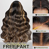 Arabella Balayage Lace Front Wig Human Hair 13X4 Ready To Go Glueless Wig 12A Hair 210 Density Body Wave Hair Balayage Hd Lace