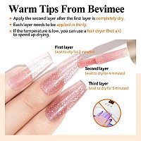 Bevimee Glitter Nail Polish Quick Dry 12Ml Shimmer Holographic Reflective Nail Polish Air Fast Drying Iridescent Nail Polish Lig