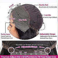 Wear And Go Glueless Wigs Human Hair Pre Plucked Pre Cut For Beginners 24 Inch Straight Lace Front Wigs Human Hair Glueless 6X4