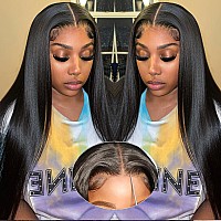 28 Inch Wear And Go Glueless Wigs Human Hair Pre Plucked Pre Cut For Beginners 6X4 Hd Lace Closure Wigs Straight Lace Front Wigs