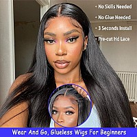 28 Inch Wear And Go Glueless Wigs Human Hair Pre Plucked Pre Cut For Beginners 6X4 Hd Lace Closure Wigs Straight Lace Front Wigs