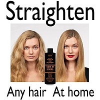 Gold Label Keratin Hair Straightening Blowout Treatment For All Hair Types Colors And Conditions Long Lasting Straightening Elim