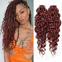 Goddess Locs Crochet Hair 18Inch Faux Locs Crochet Hair Curly Ends Prelooped River Hippie Locs Bohemian Locs Crochet Braids For