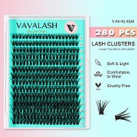 Vavalash Diy Lash Extension Kit 280 Pcs Individual Cluster Lashes Kit 40D 007D916Mm Lash Clusters Lash Bond And Seal Lash