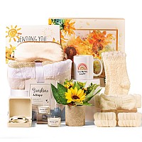 Sending Sunshine Gift Get Well Soon Gifts Basket For Women 9 Pcs Sunflower Gifts Care Pacakge Gifts Box Thinking Of You Gift F