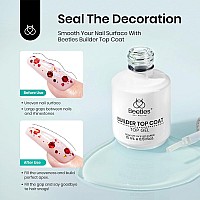 Beetles Color Base Coat Builder Top Coat Gel Set 2Pcs 15Ml Nude Pink Color Base Gel Ultra Shine No Wipe Builder Top Coat Gel