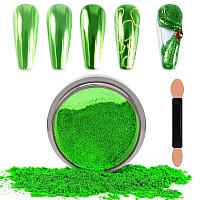 Laza Chrome Nail Powder Mirror Effect Metallic Dust Holographic Glitter Glazed Manicure Decoration Reflective Pigment For Diy Ge