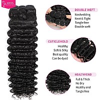 Deep Wave Bundles Human Hair 1 Bundle Brazilian Water Wave Human Hair Bundles 26 Inch 12A 100 Unprocessed Deep Curly Bundles Hu