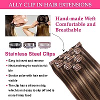 Ally Clip In Hair Extensions Real Human Hair 100 Remy Human Hair Clip Ins Highlight Ombre Color 7Pcs Clipin Hair Extensions Fo