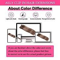 Ally Clip In Hair Extensions Real Human Hair 100 Remy Human Hair Clip Ins Highlight Ombre Color 7Pcs Clipin Hair Extensions Fo