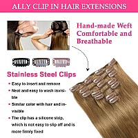 Ally Clip In Hair Extensions Real Human Hair 100 Unprocessed Brazilian Remy Human Hair For Women 7Pcs Double Weft Handmade S