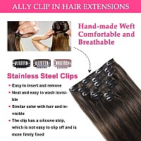 Ally Clip In Hair Extensions Real Human Hair Clip In Hair Extensions For Women Clip Ins Double Weft Brazilian Remy 100 Human Ha