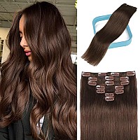 Ally Clip In Hair Extensions Real Human Hair 100 Unprocessed Brazilian Remy Human Hair For Women Double Weft Handmade Straig