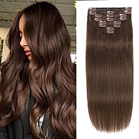 Ally Clip In Hair Extensions Real Human Hair 100 Unprocessed Brazilian Remy Human Hair For Women Double Weft Handmade Straig