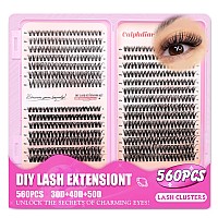 Lash Clusters Diy Lash Extension 30D40D50D Individual Lashes Cluster Eyelash Extensions 560Pcs Wispy Eyelashes Clusters D Curl