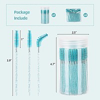 300 Pcs Disposable Eyelash Brush With 1 Container Crystal Eyebrow Spoolies Brush Mascara Wands Makeup Brushes Applicators Kits