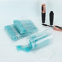 300 Pcs Disposable Eyelash Brush With 1 Container Crystal Eyebrow Spoolies Brush Mascara Wands Makeup Brushes Applicators Kits