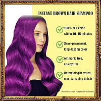 Purple Hair Color Shampoo Instant Purple Hair Dye Shampoo 3 In 1 For Women Men Herbal Purple Shampoo Easy To Use Long Las