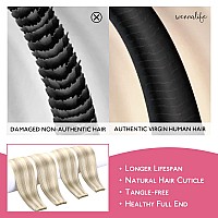 Wennalife Tape In Hair Extensions Human Hair Ash Blonde Highlighted Platinum Blonde Tape In Extensions 10Pcs 30G 24 Inch Remy I