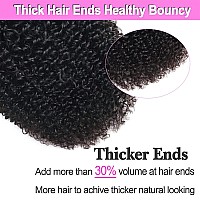 Rolisy Kinky Curly Clip In Hair Extensions Human Hair 22 Inch Curly Hair Extensions Clip In Human Hair For Black Women 3C 4A 4B