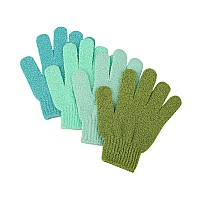 Slick Exfoliating Gloves 4 Pcs Skin Exfoliator For Body Shower Gloves Scrub Gloves Exfoliating Exfoliating Body Scrub Glov