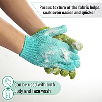 Slick Exfoliating Gloves 4 Pcs Skin Exfoliator For Body Shower Gloves Scrub Gloves Exfoliating Exfoliating Body Scrub Glov