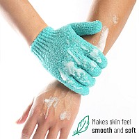 Slick Exfoliating Gloves 4 Pcs Skin Exfoliator For Body Shower Gloves Scrub Gloves Exfoliating Exfoliating Body Scrub Glov