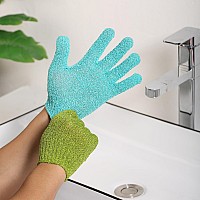 Slick Exfoliating Gloves 4 Pcs Skin Exfoliator For Body Shower Gloves Scrub Gloves Exfoliating Exfoliating Body Scrub Glov