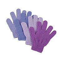 Slick Exfoliating Gloves 4 Pcs Skin Exfoliator For Body Shower Gloves Scrub Gloves Exfoliating Exfoliating Body Scrub Glov