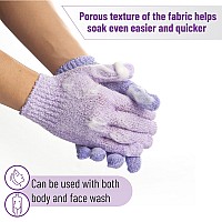 Slick Exfoliating Gloves 4 Pcs Skin Exfoliator For Body Shower Gloves Scrub Gloves Exfoliating Exfoliating Body Scrub Glov