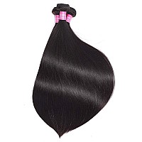 Fq Straight Hair One Bundle 18 Inch 100 Unprocessed Peruvian Virgin Human Hair Bundles Straight Human Hair Double Weft Straight