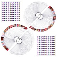 Subay 200 Pcs Nail Swatches Sticks With Number Stickers Fanshaped Practice Nail Art Tips Sticks For Nail Polish Display Nail