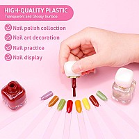 Subay 200 Pcs Nail Swatches Sticks With Number Stickers Fanshaped Practice Nail Art Tips Sticks For Nail Polish Display Nail