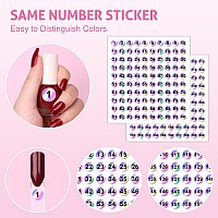 Subay 200 Pcs Nail Swatches Sticks With Number Stickers Fanshaped Practice Nail Art Tips Sticks For Nail Polish Display Nail