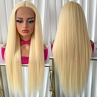 Aubree 613 Blonde Lace Front Wig Long Straight Hair Heat Resistant Fiber Blond Synthetic Wigs Glueless Preplucked Natural Hairl