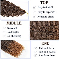 Ocean Wave Crochet Hair 18 Inch 2 Packs Deep Wave Curly Braiding Hair Extensions Synthetic Curly Crochet Hair For Black Women18