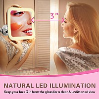 Upgraded 10X Magnifying Lighted Makeup Mirror With Natural White Led Lights 360Swivel Portable Cordless Makeup Mirrors With Loc