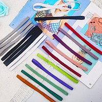 Duufin 20 Pieces Elastic Sport Headbands For Women Men Girls Non Slip Workout Headband Colorful Thin Elastic Headbands 13 Color