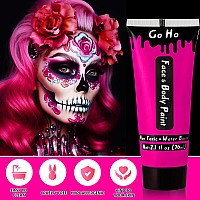 Go Ho Dark Hot Pink Body Paint Washable237 Oz70 Mlwater Based Cream Hot Pink Face Paintpink Face Body Paint For Sfx Cospla