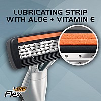 Bic Flex 4 Sensitive Titanium Mens Disposable Razors With 4 Blades With Bonus Bic Flex 5 Disposable Razor 8 Razors Total