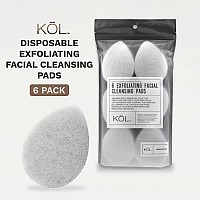 Kol Face Scrubber Unscented Essential Oil Infused Exfoliating Facial Cleansing Pads Disposable Exfoliator Face Sponge For Dail