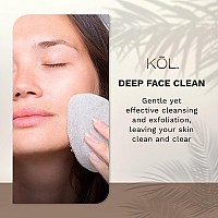 Kol Face Scrubber Unscented Essential Oil Infused Exfoliating Facial Cleansing Pads Disposable Exfoliator Face Sponge For Dail