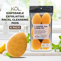 Kol Face Scrubber Citrus And Vitamin C Infused Exfoliating Facial Cleansing Pads Disposable Exfoliator Face Sponge For Daily F