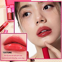 6 Colors Lip Tint Stain Setkorean Lip Gloss Moisturizing Natural Lip Tintmini Liquid Lipstick Watery Lip Stain Nonstick Cup