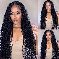 Paraglame Ocean Wave Crochet Hair 24 Inch 3 Packs Natural Black Soft Deep Wave Crochet Hair Curly Braiding Hair For Women24Inch