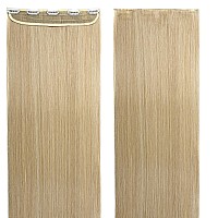 Snoilite One Piece Hair Extensions 30 Long Straight Clip In Hair Extensions Ash Blonde Thick Hair Piece For Women Full Head Na