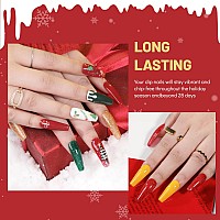 Aokitec 8 Colors Dip Powder Nail Kit Nail Dip Powder Christmas Series Red Glitter Green Dipping Powder Starter Kit New Year Di