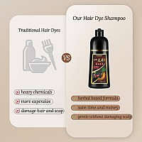 Hair Dye Shampoo 3 In 1 Hair Color Shampoo Semipermanent Hair Color Instant Black Hair Dye Safe Professional Hair Dye Sha