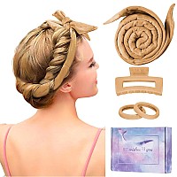 Heatless 60 Extra Long Soft Hair Curlers To Sleep In No Heat Curling Headband Hair Rollers Khaki