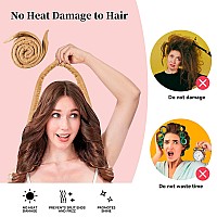 Heatless 60 Extra Long Soft Hair Curlers To Sleep In No Heat Curling Headband Hair Rollers Khaki